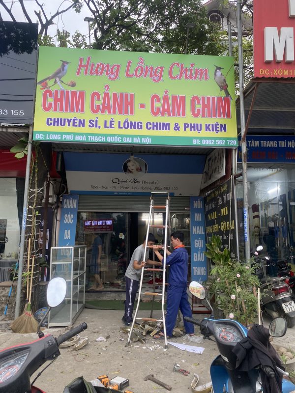 Làm biển quảng cáo cho hưng lồng chim