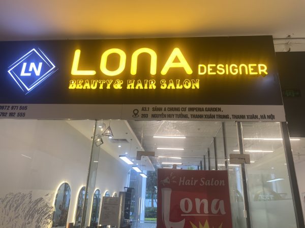 Làm biển quảng cáo cho Lona beauty hair salon